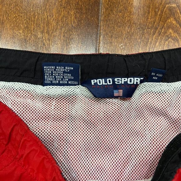 Polo Ralph Lauren Vintage Sport Swim Trunks Shorts Red Men's Size XL - Picture 5 of 7